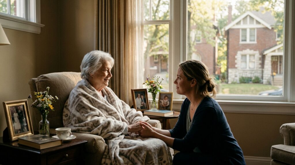 In-home hospice and palliative care support for elderly parents in St. Louis